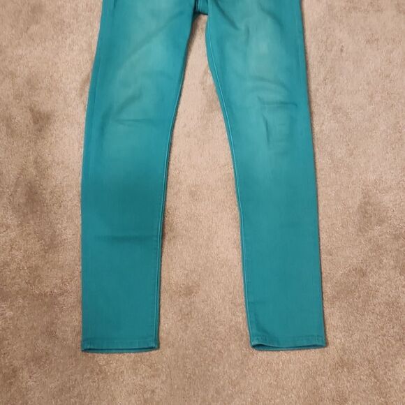 Celebrity Pink Jeans Turquoise Low-Rise Skinny Jeans Size 9 US 8 - Picture 3 of 7